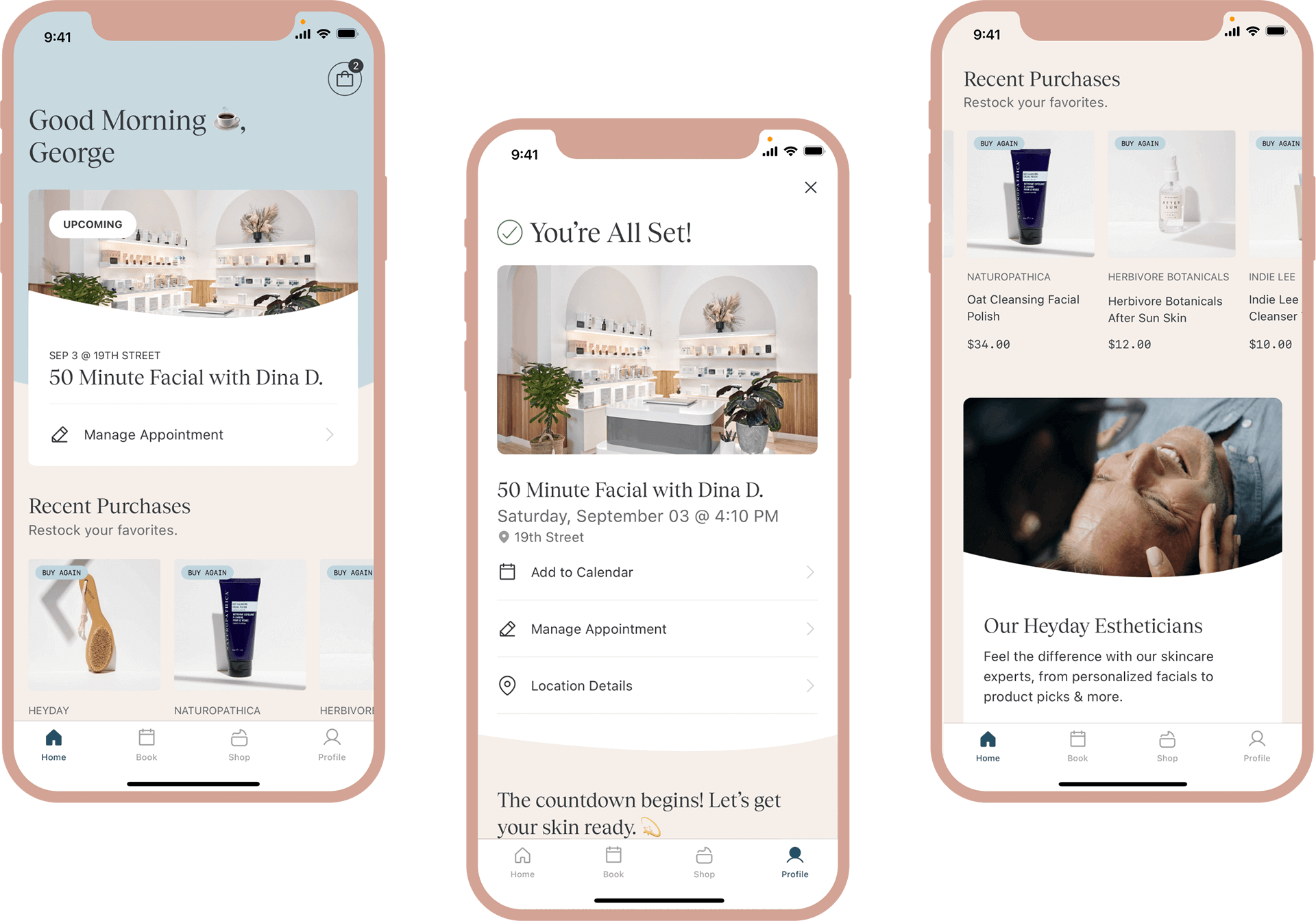 Heyday - Booking Flow