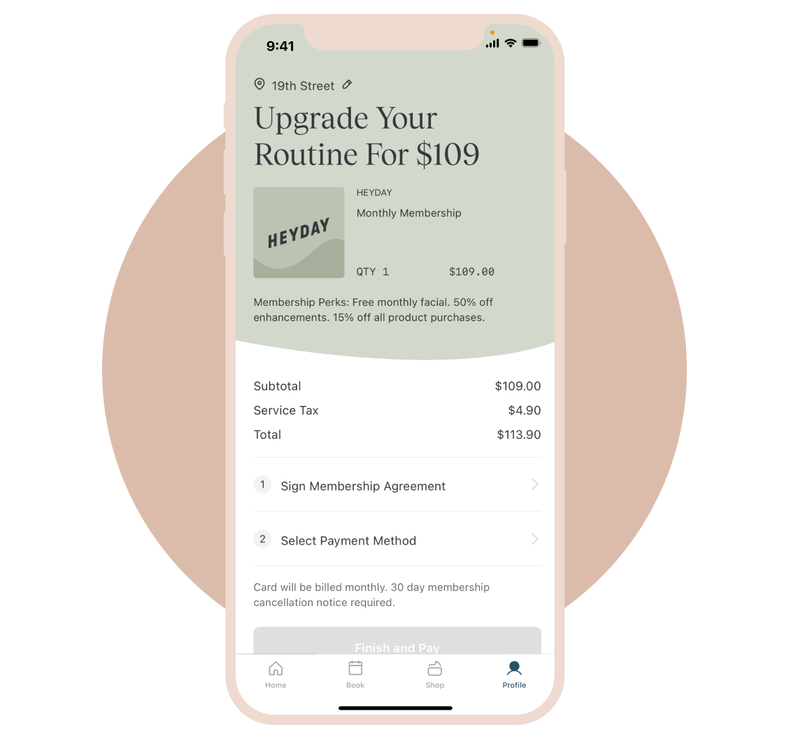 Heyday - Mobile Experience