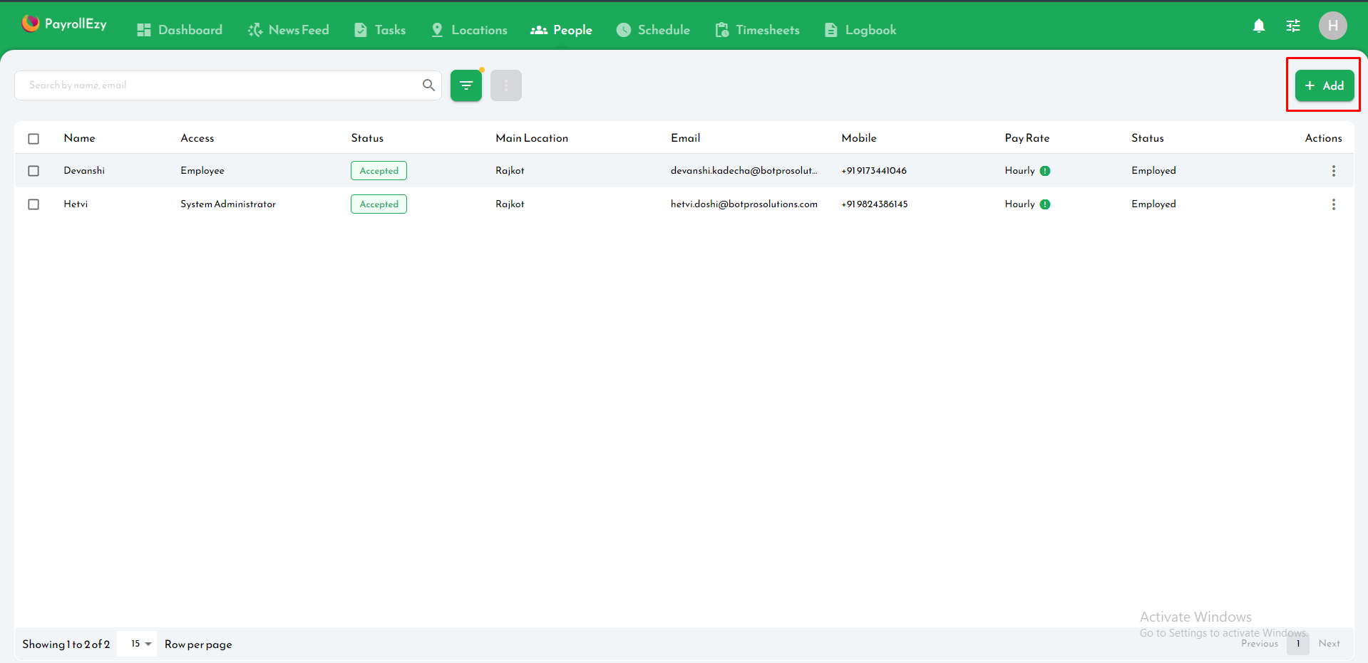 PayrollEzy - Settings & RBAC